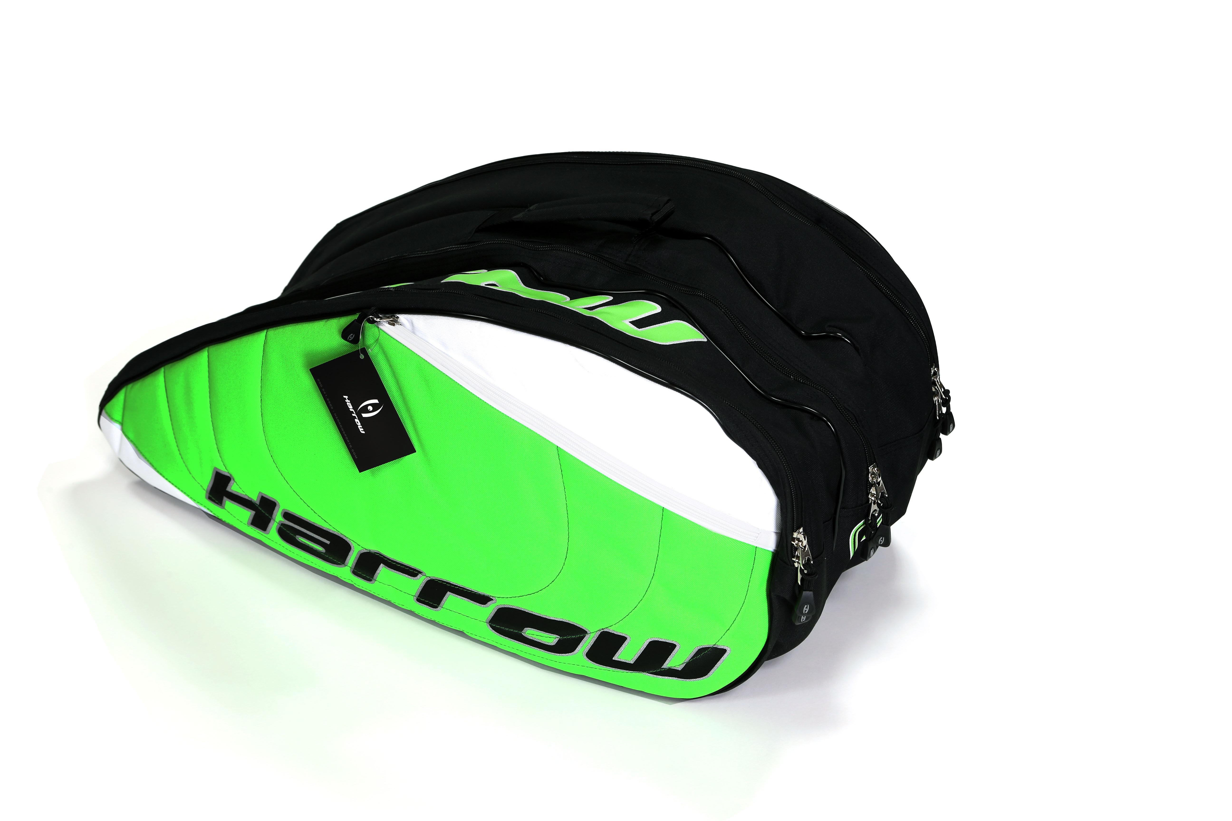 Harrow Pro Racket Bag - Black/Lime